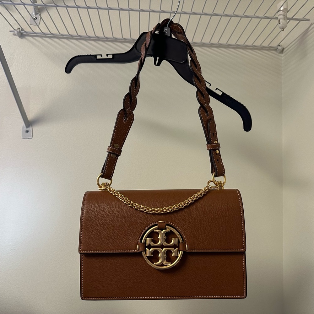 Tory Burch Miller Flap Shoulder Bag with braided strap